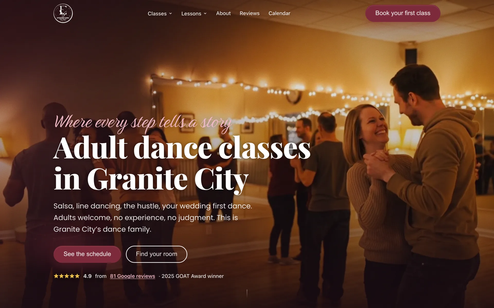 Effervescent Studios desktop homepage